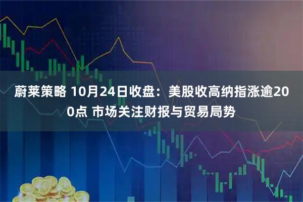 蔚莱策略 10月24日收盘：美股收高纳指涨逾200点 市场关注财报与贸易局势